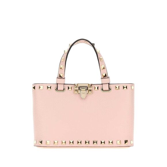 VALENTINO GARAVANI Handbags - Valentino Garavani Women Pastel Pink Leather Rockstud Handbag